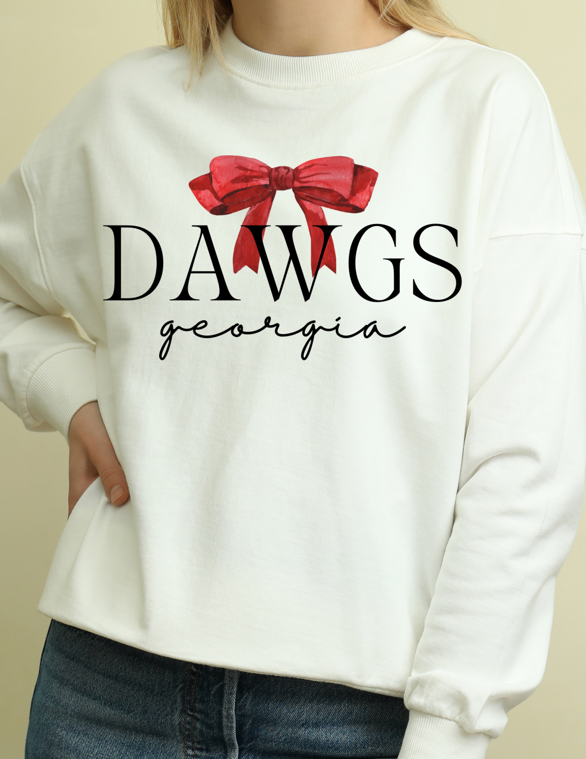 Georgia Bulldogs Preppy Bows PNG Digital Download