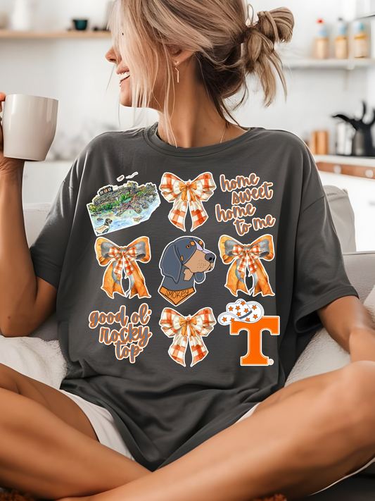 Tennessee Football Game Day Coquette PNG Digital Download