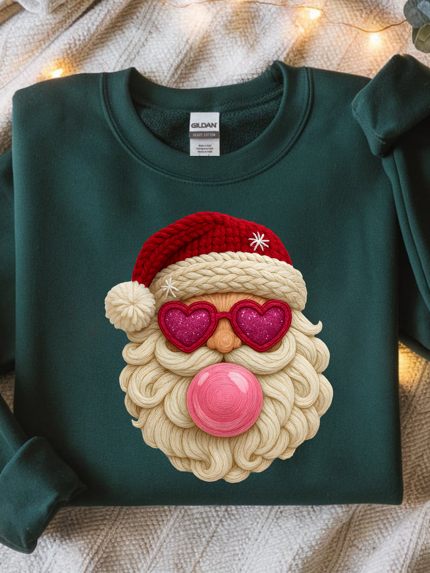 Crochet Santa Face With Glasses
