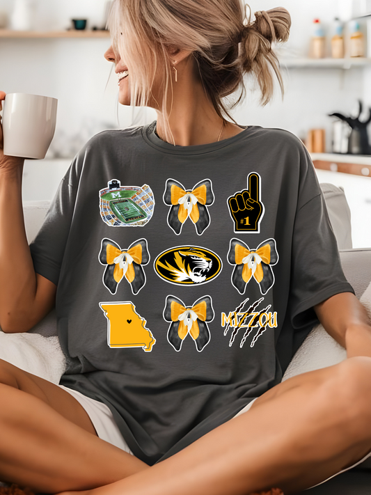 Missouri Football Game Day Coquette PNG Digital Download