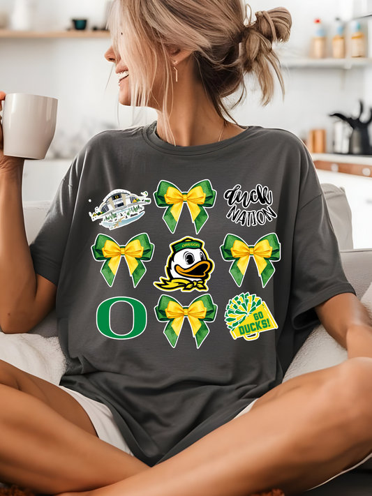 Oregon Football Game Day Coquette PNG Digital Download