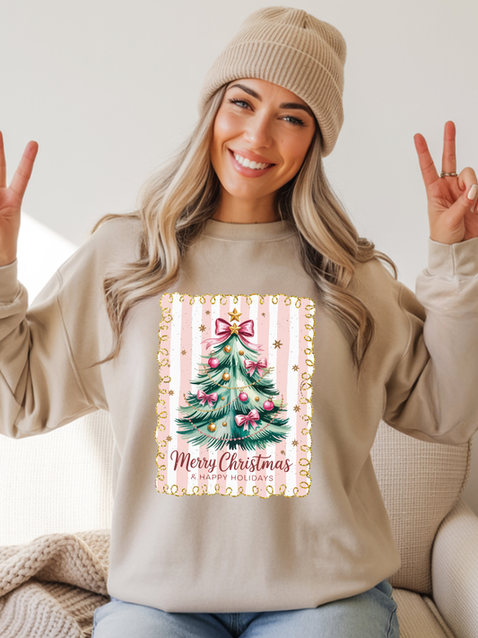 Preppy Merry Christmas Tree Frame