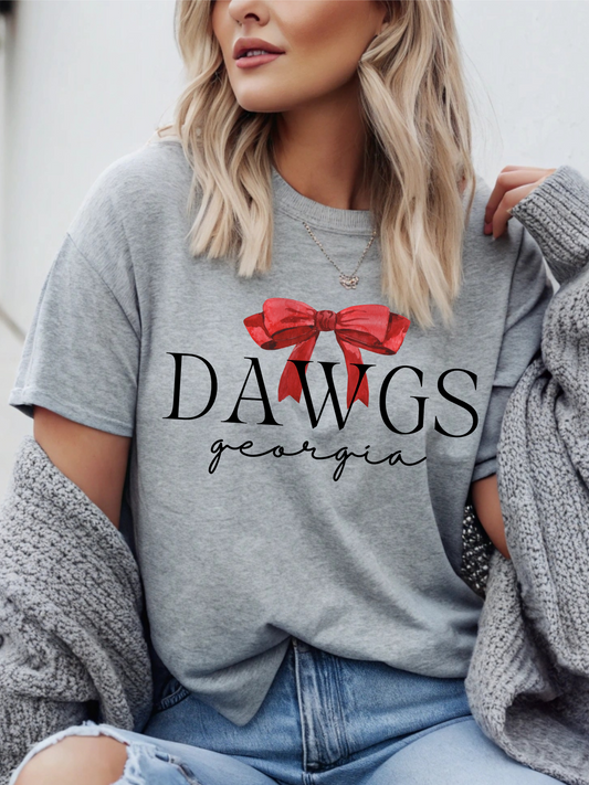 Georgia Bulldogs Preppy Bows PNG Digital Download