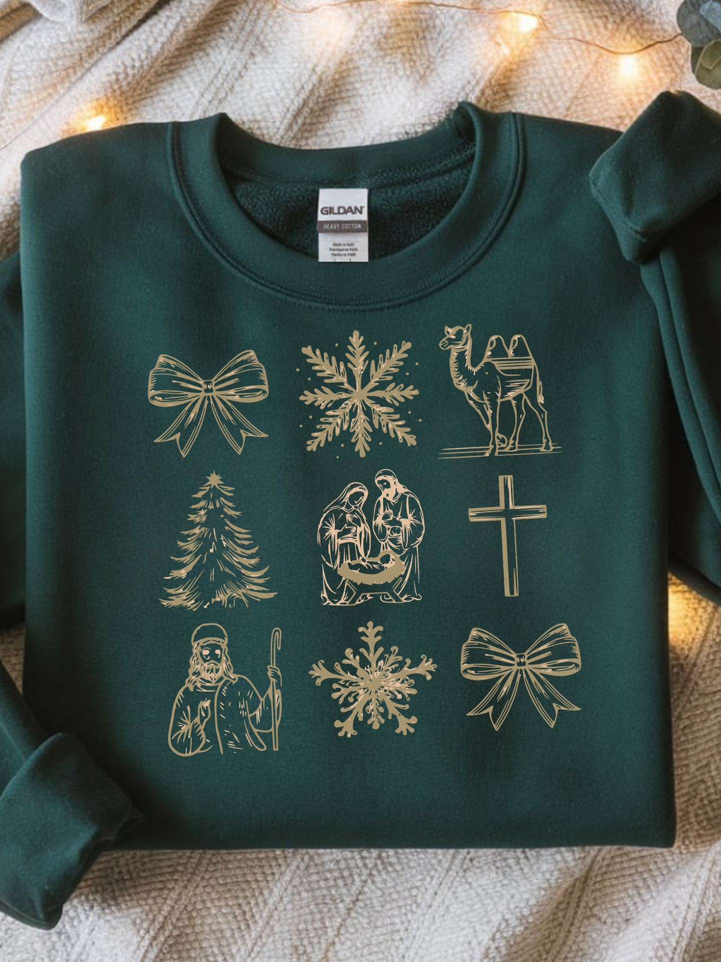 Gold Christmas Minimalist Bible Story