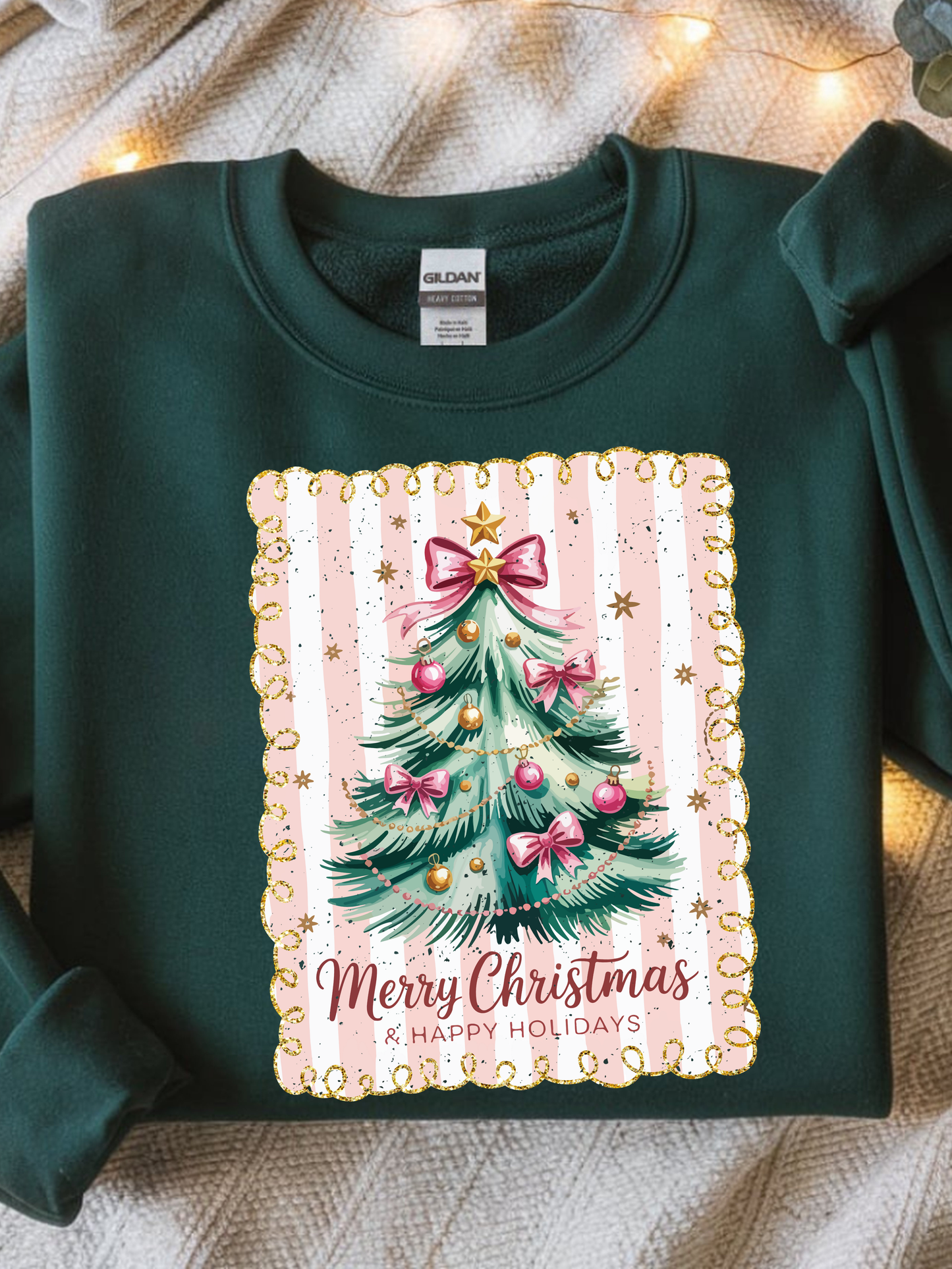 Preppy Merry Christmas Tree Frame