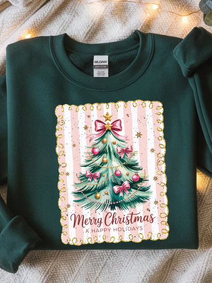 Preppy Merry Christmas Tree Frame
