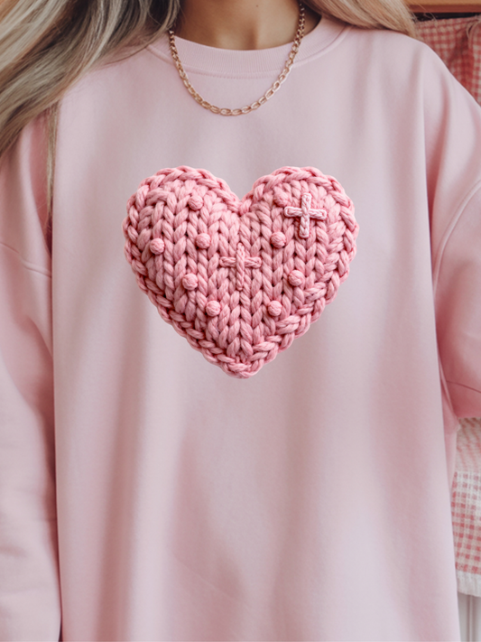 Faux Crochet Heart