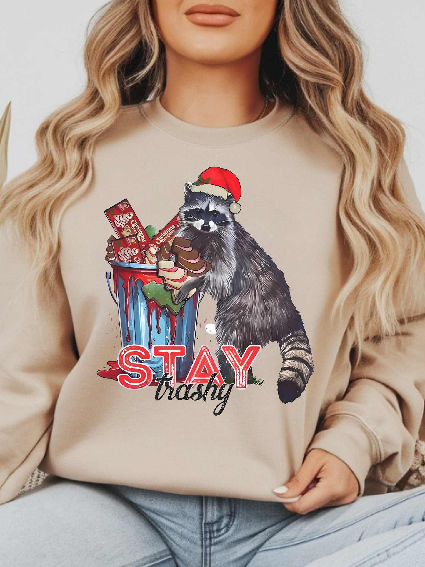 Raccoon Stay Trashy Christmas Tree Cakes
