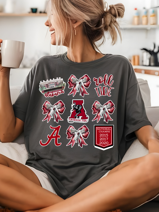 Alabama Football Game Day Coquette PNG Digital Download