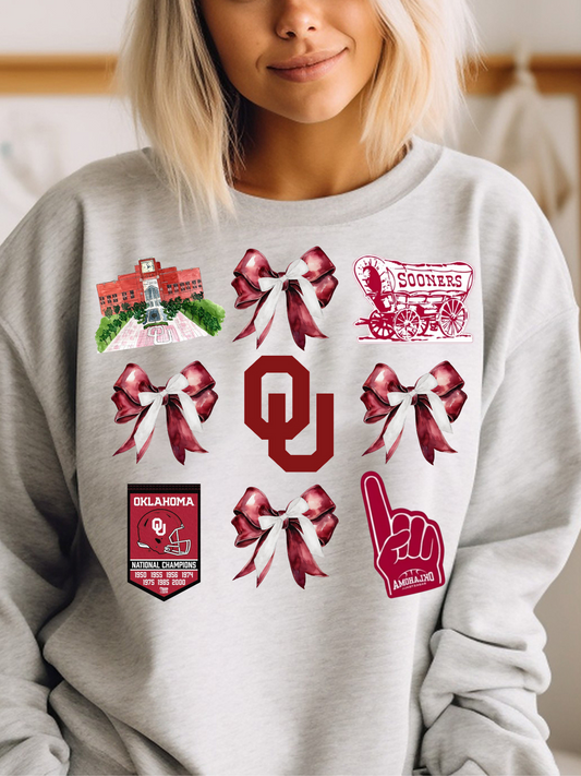 Oklahoma Football Game Day Coquette PNG Digital Download