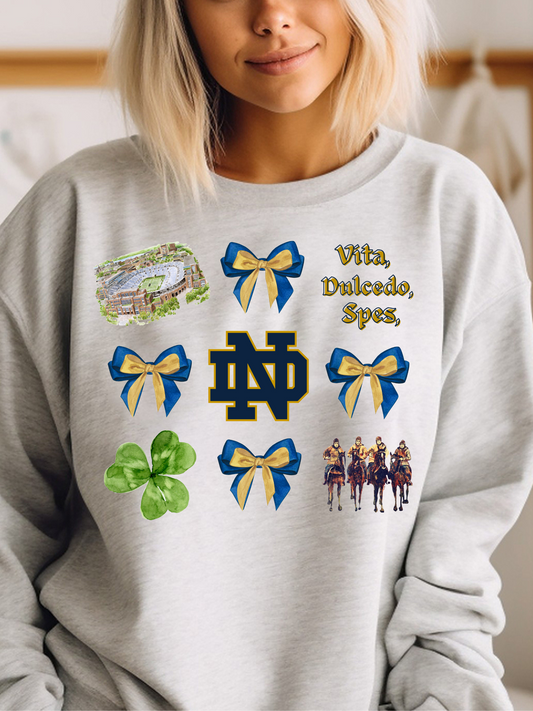 Notre Dame Football Game Day Coquette PNG Digital Download