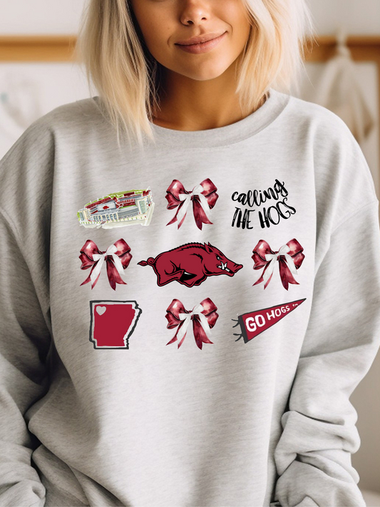 Arkansas Football Game Day Coquette PNG Digital Download
