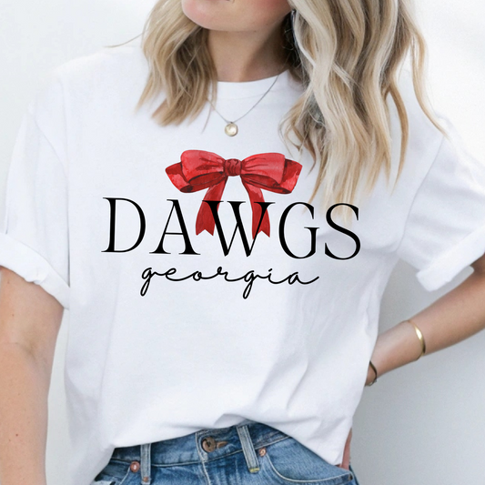 Georgia Bulldogs Preppy Bows PNG Digital Download