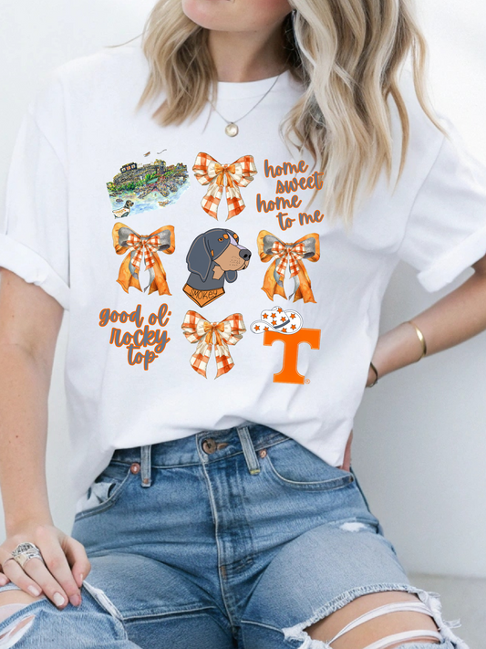 Tennessee Football Game Day Coquette PNG Digital Download